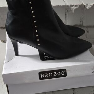 Bamboo Black Ankle Boots